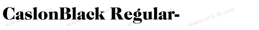 CaslonBlack Regular字体转换